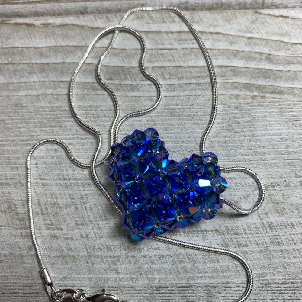 Handmade Swarovski Crystal ❤️ “Sapphire AB 2X” - Picture 3 of 5